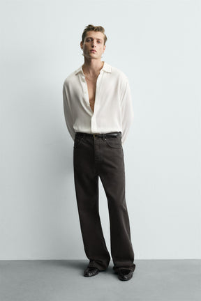 WAXED FLARE FIT JEANS - Image 1