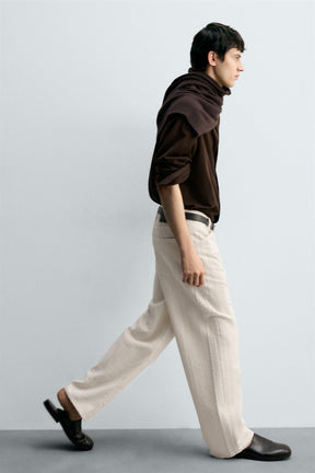 TEXTURED STRIPED JEANS - Image 7