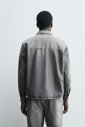 WASHED DENIM SHIRT - Image 3