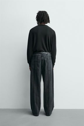 RELAXED FIT STRIPED JEANS - Image 3