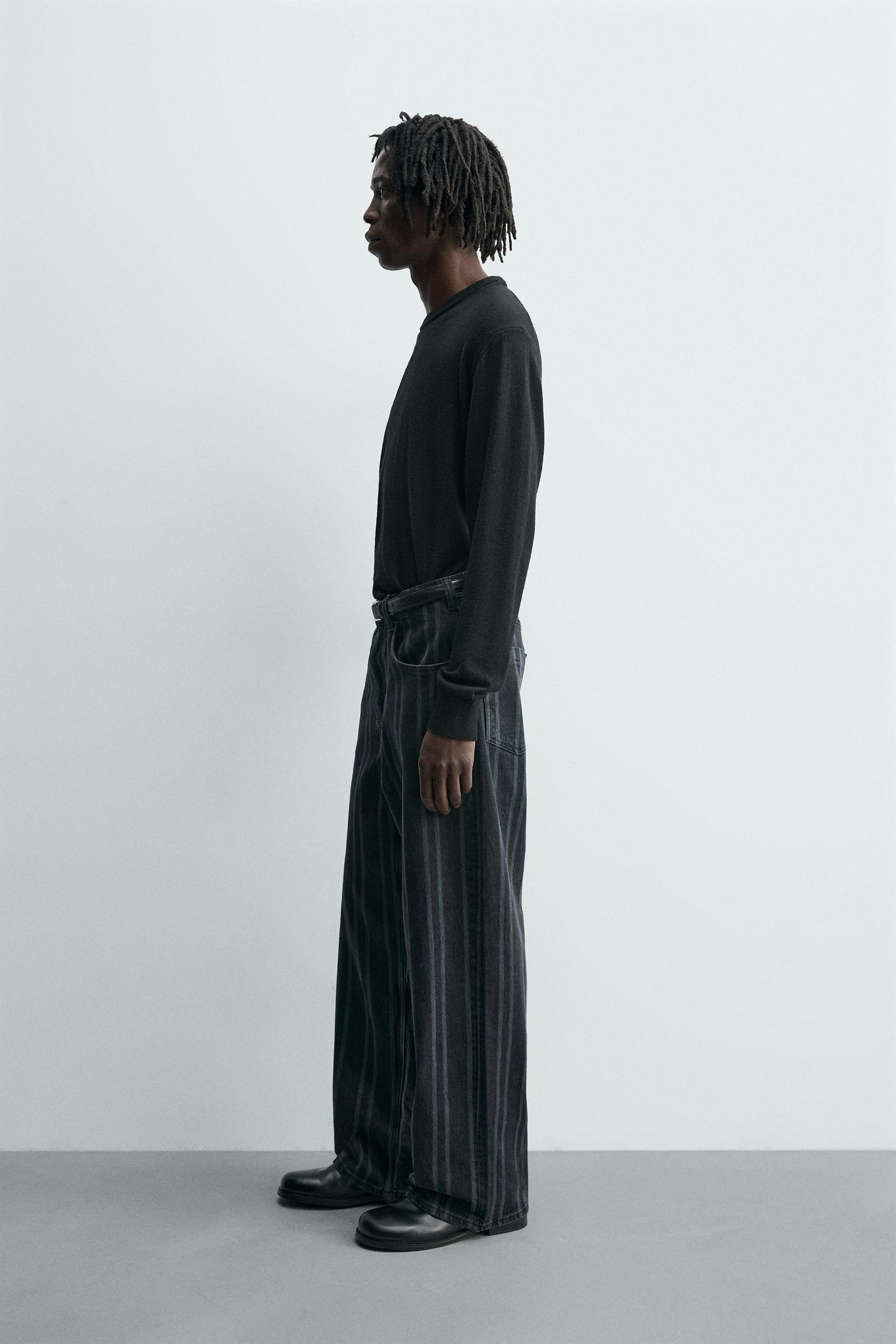 RELAXED FIT STRIPED JEANS - Image 4