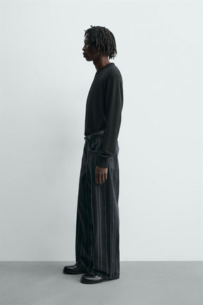 RELAXED FIT STRIPED JEANS - Image 4