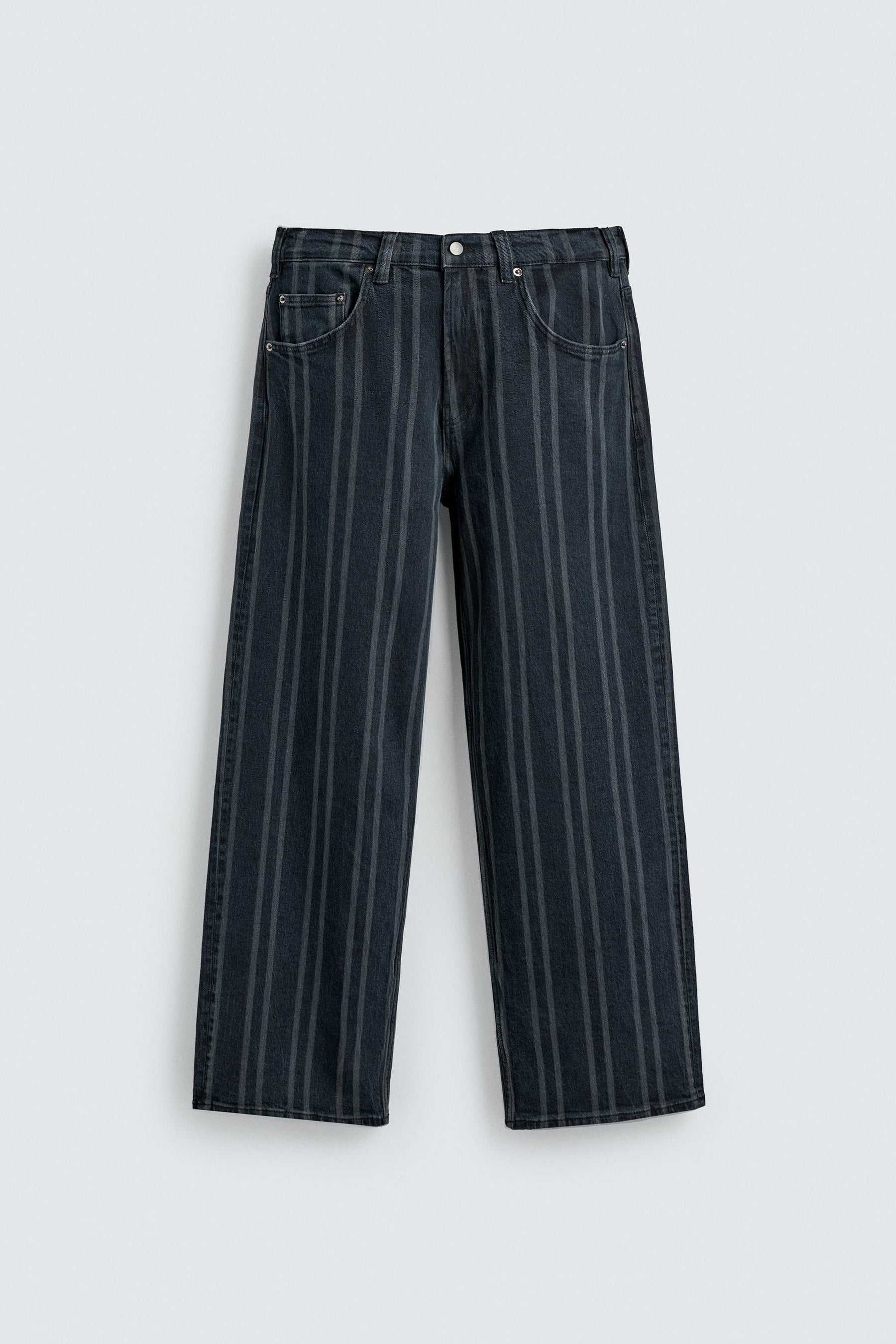 RELAXED FIT STRIPED JEANS - Image 8