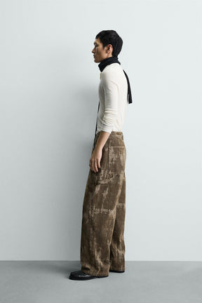 FLOCKED BAGGY-FIT JEANS - Image 4