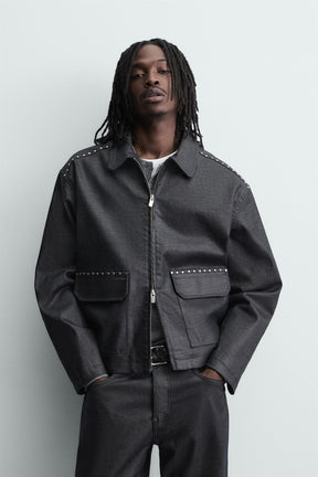 BOXY FIT STUDDED JACKET - Image 2