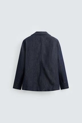 RELAXED FIT DENIM BLAZER - Image 7