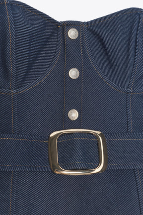 STRAPLESS BELTED DRESS - Image 6