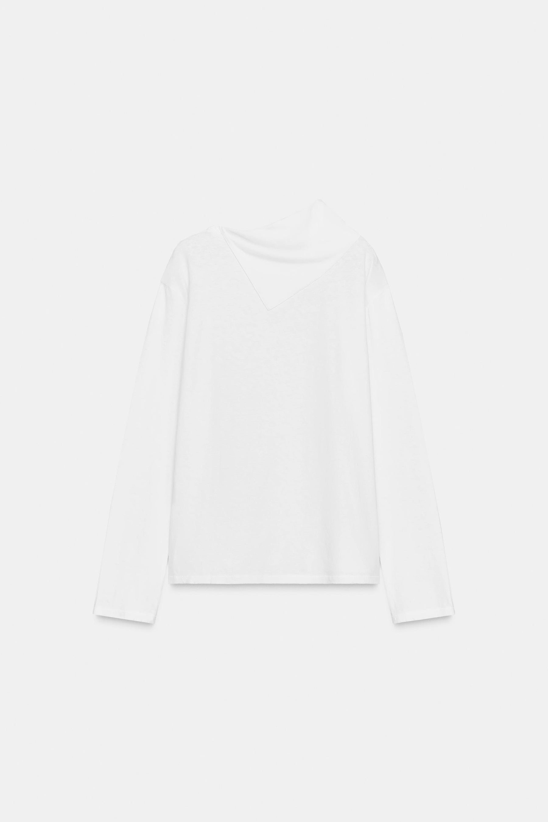 Long Sleeve Scarf Shirt