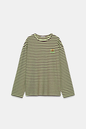 Striped Embroidered T-shirt