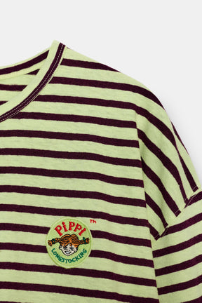 Striped Embroidered T-shirt