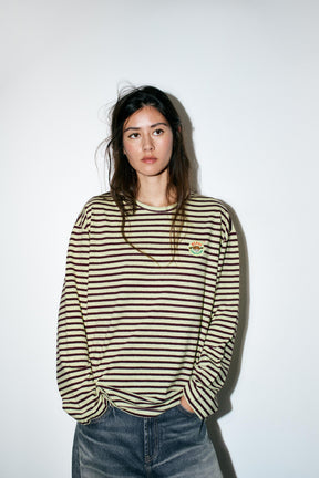 Striped Embroidered T-shirt