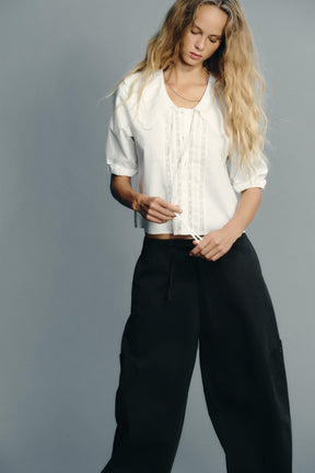 Embroidered Peter Pan Shirt