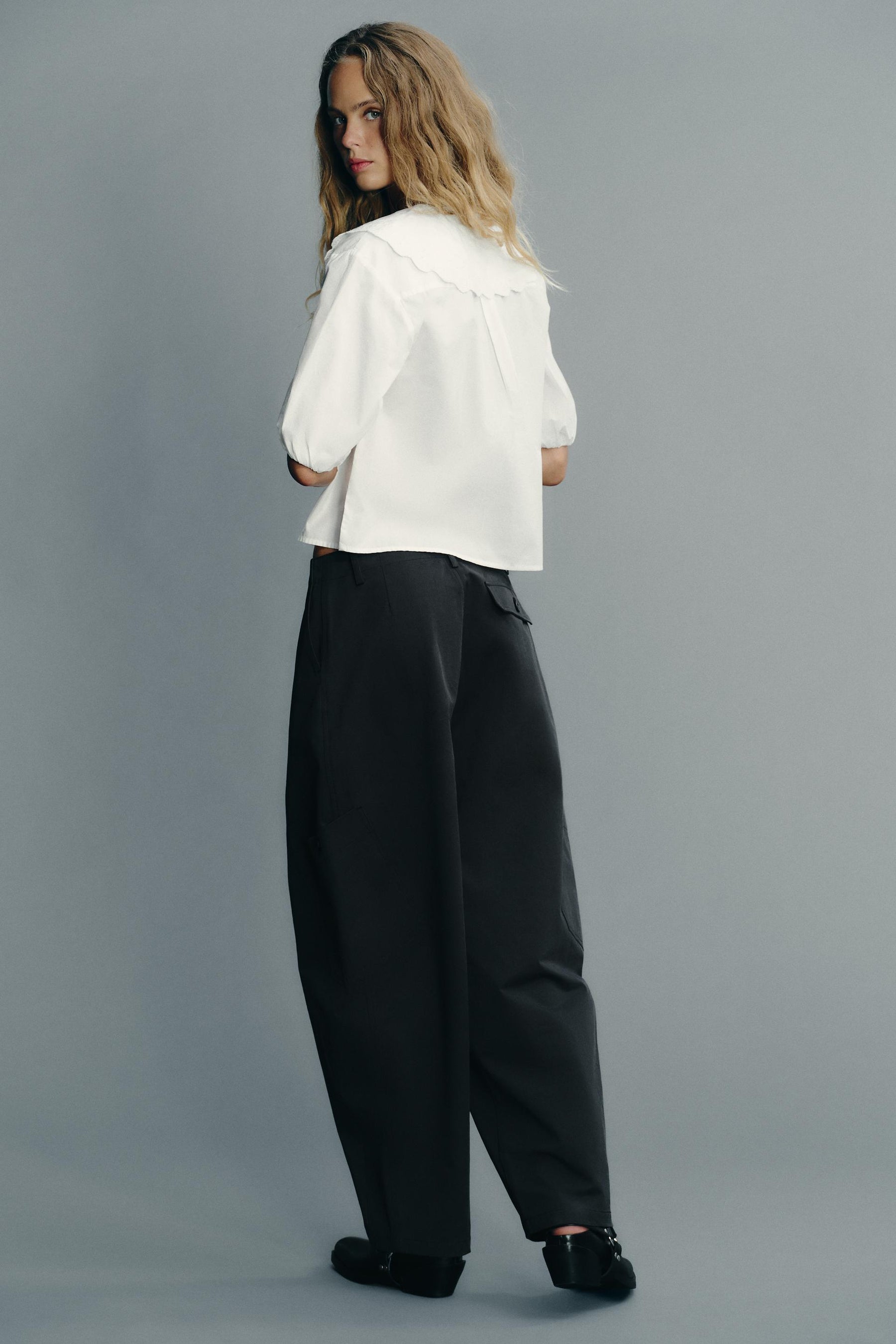 Embroidered Peter Pan Shirt