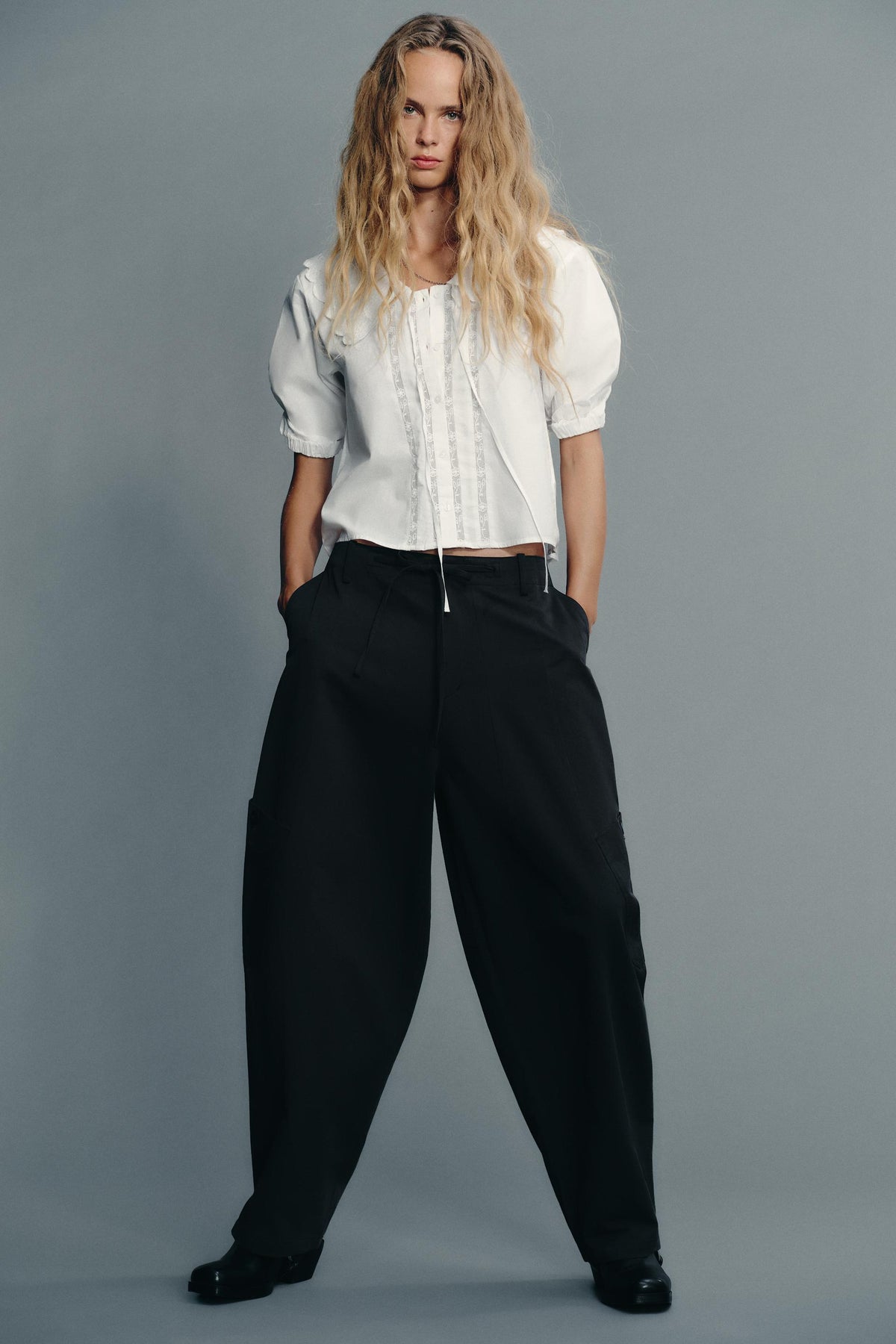 Embroidered Peter Pan Shirt