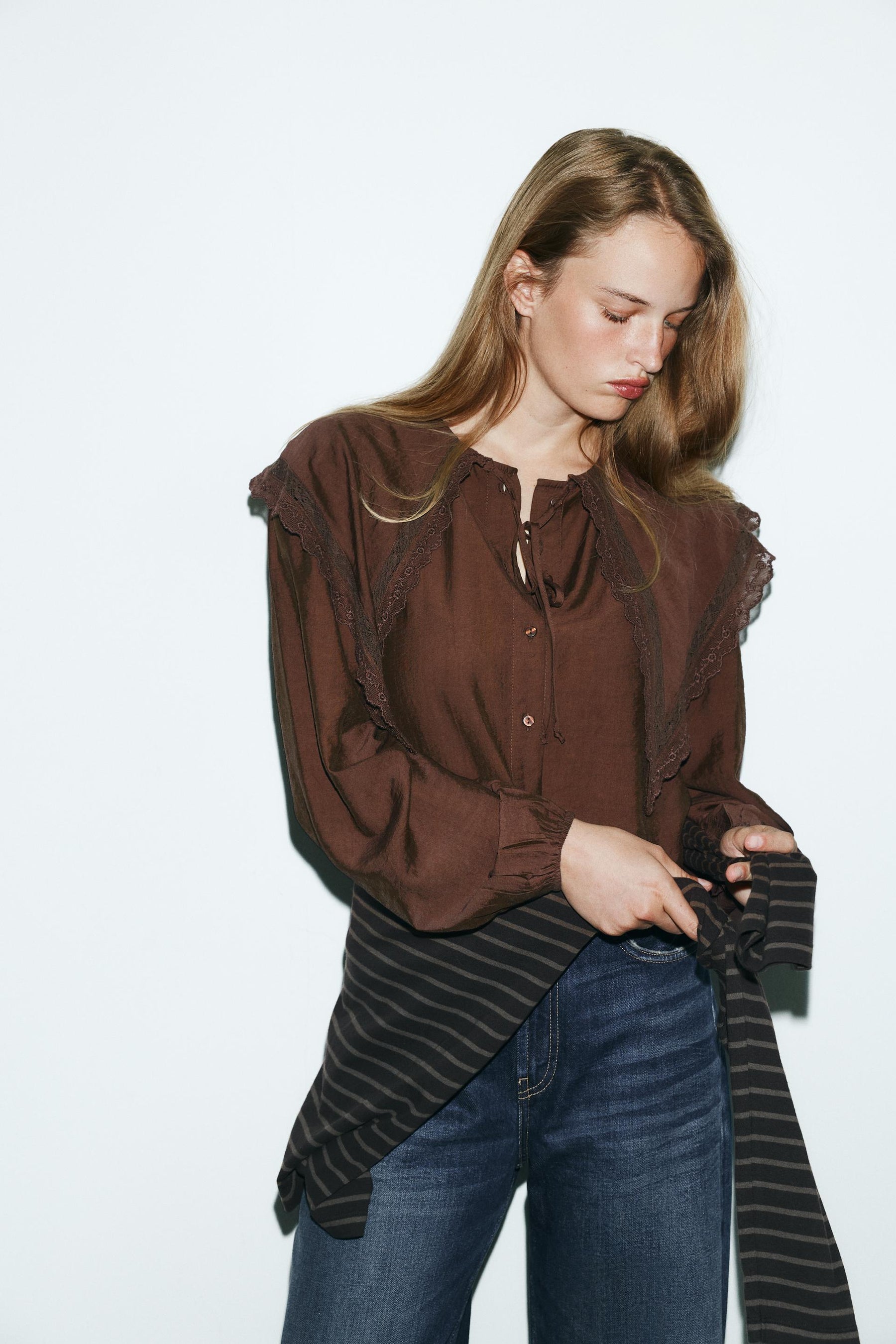 Flowing Shirt with Collar