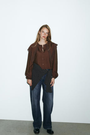 Flowing Shirt with Collar