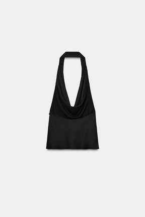 Satin Beaded Fashion Top