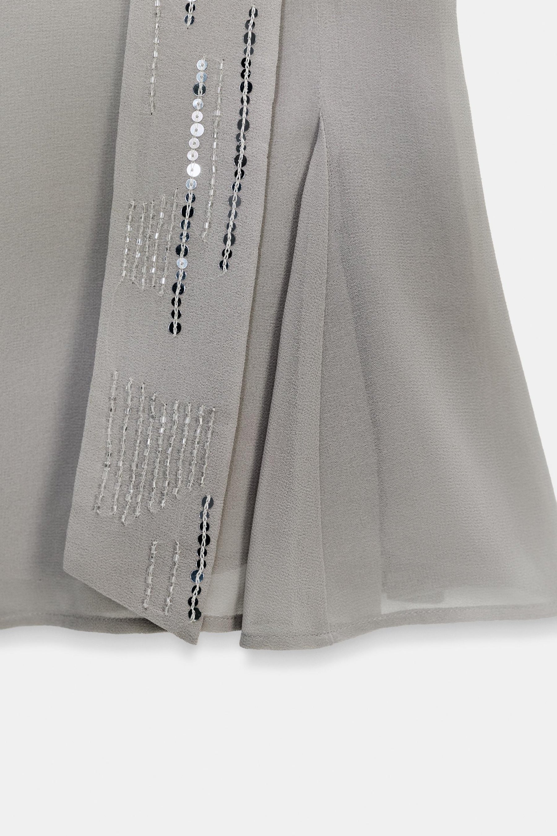 Sequinned Georgette Top