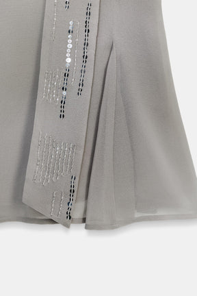 Sequinned Georgette Top