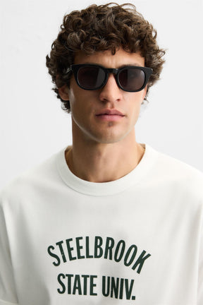 RIBBED SLOGAN T-SHIRT - Image 6