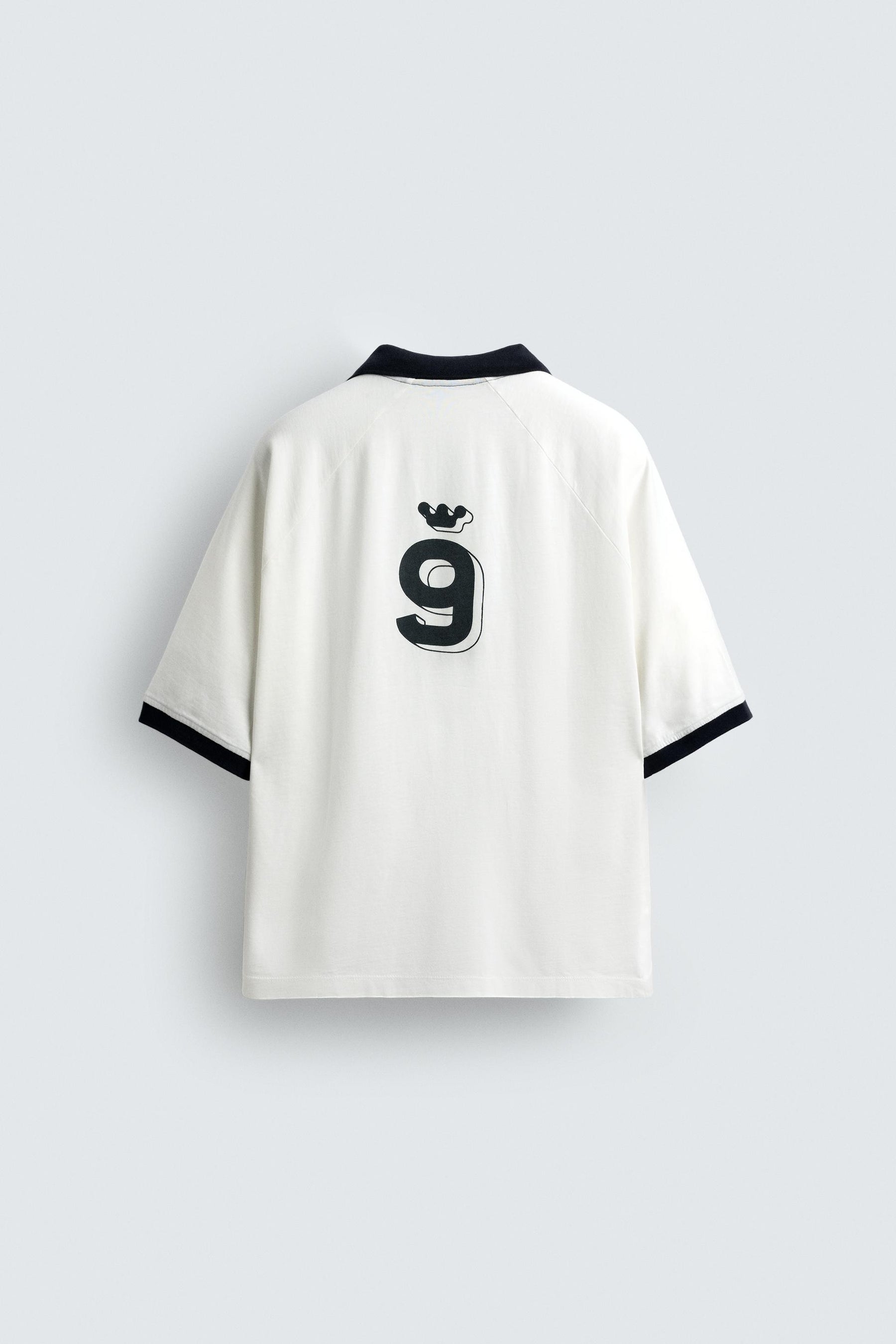 RETRO FOOTBALL PRINT POLO SHIRT - Image 8