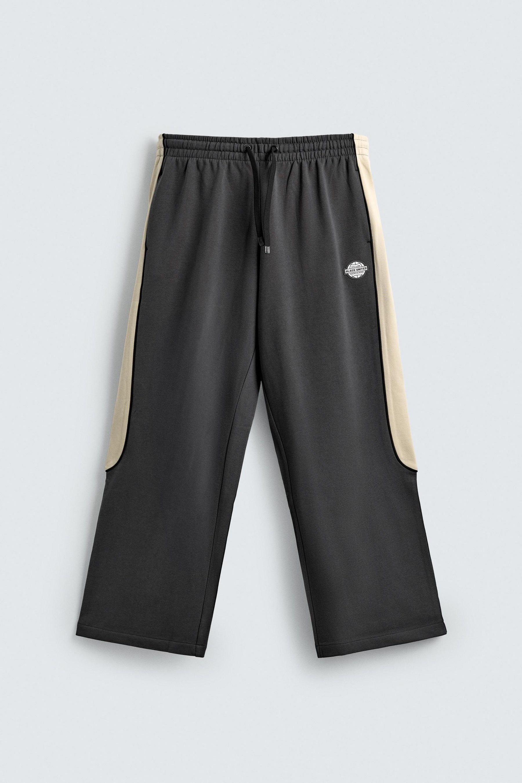 RELAXED FIT COLOUR BLOCK TROUSERS - Image 7