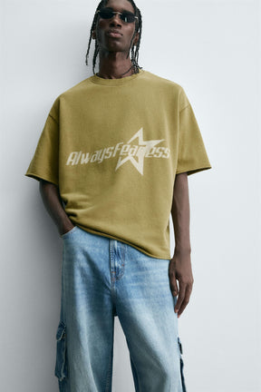 WASHED PRINTED SLOGAN SWEATSHIRT - Image 6
