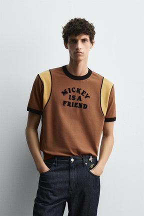 CONTRAST SLOGAN T-SHIRT HARRY LAMBERT FOR X DISNEY - Image 2