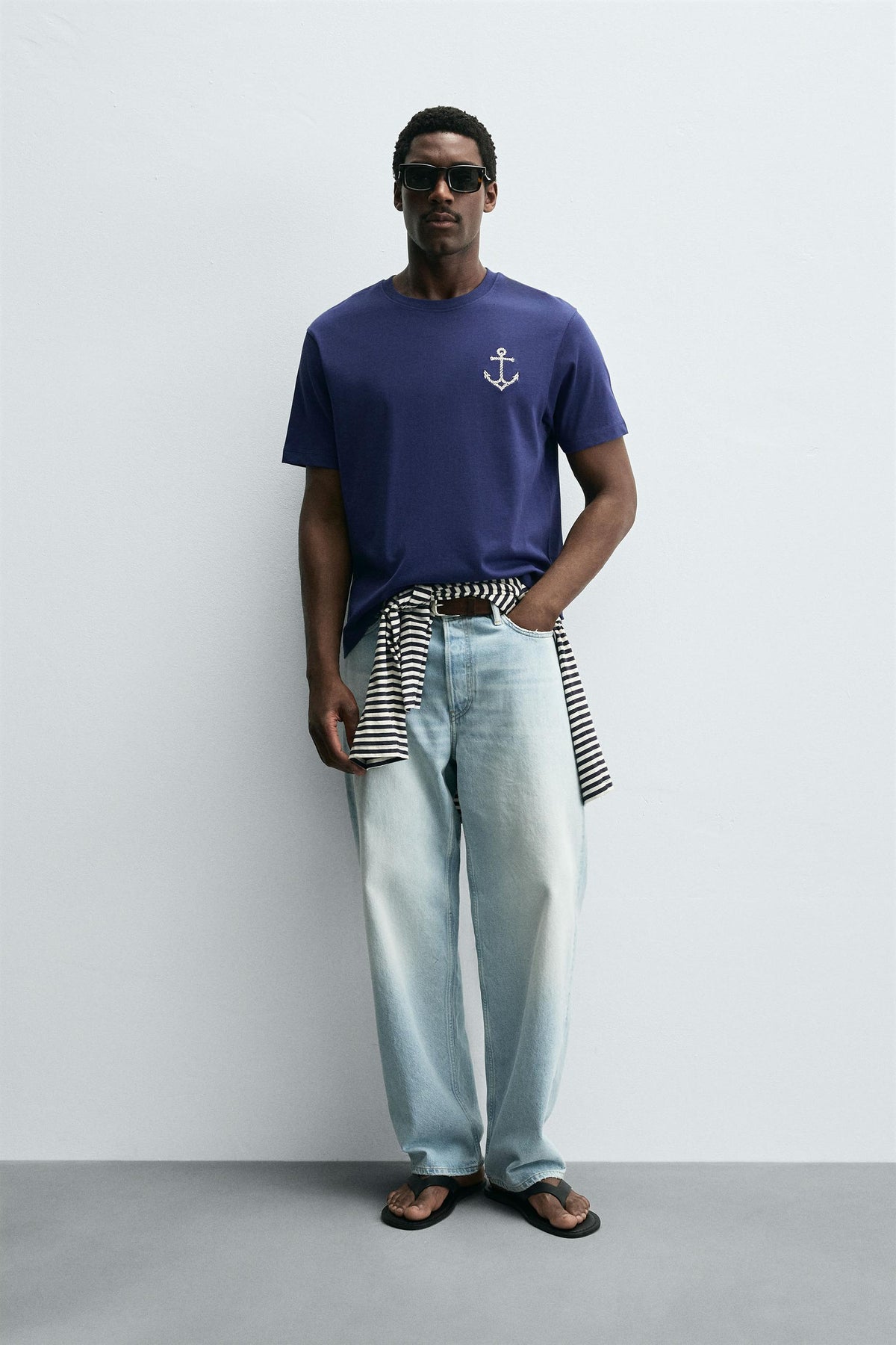 ANCHOR EMBROIDERED T-SHIRT - Image 1