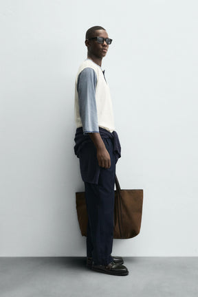 COLOUR BLOCK HENLEY T-SHIRT - Image 4