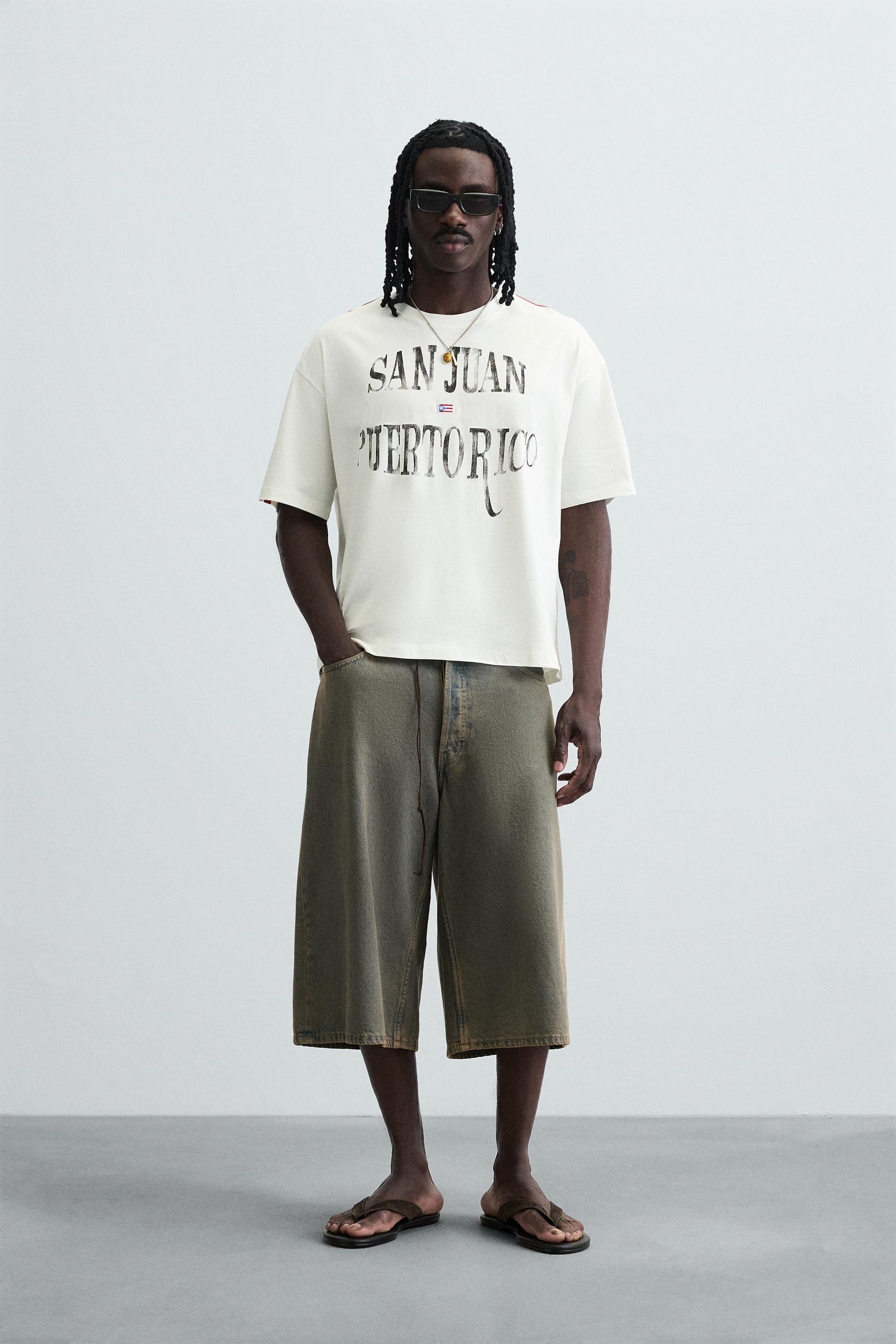 FLAG EMBROIDERED T-SHIRT - Image 1