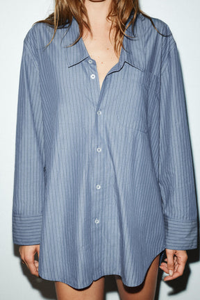 Striped Poplin Shirt