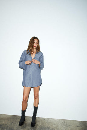 Striped Poplin Shirt