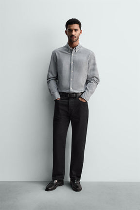 WASHED TEXTURED OXFORD SHIRT - Image 1
