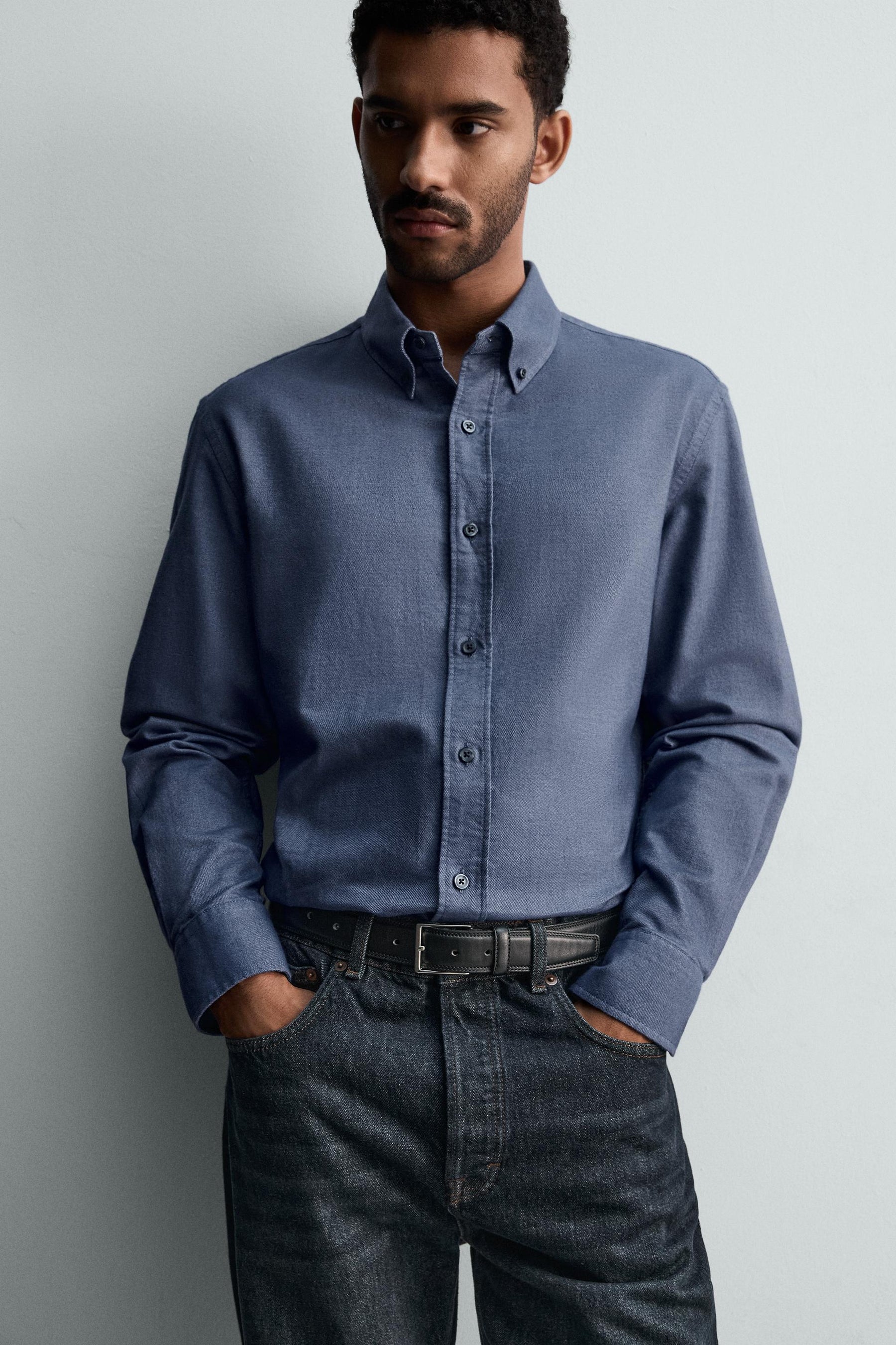 WASHED TEXTURED OXFORD SHIRT - Image 6