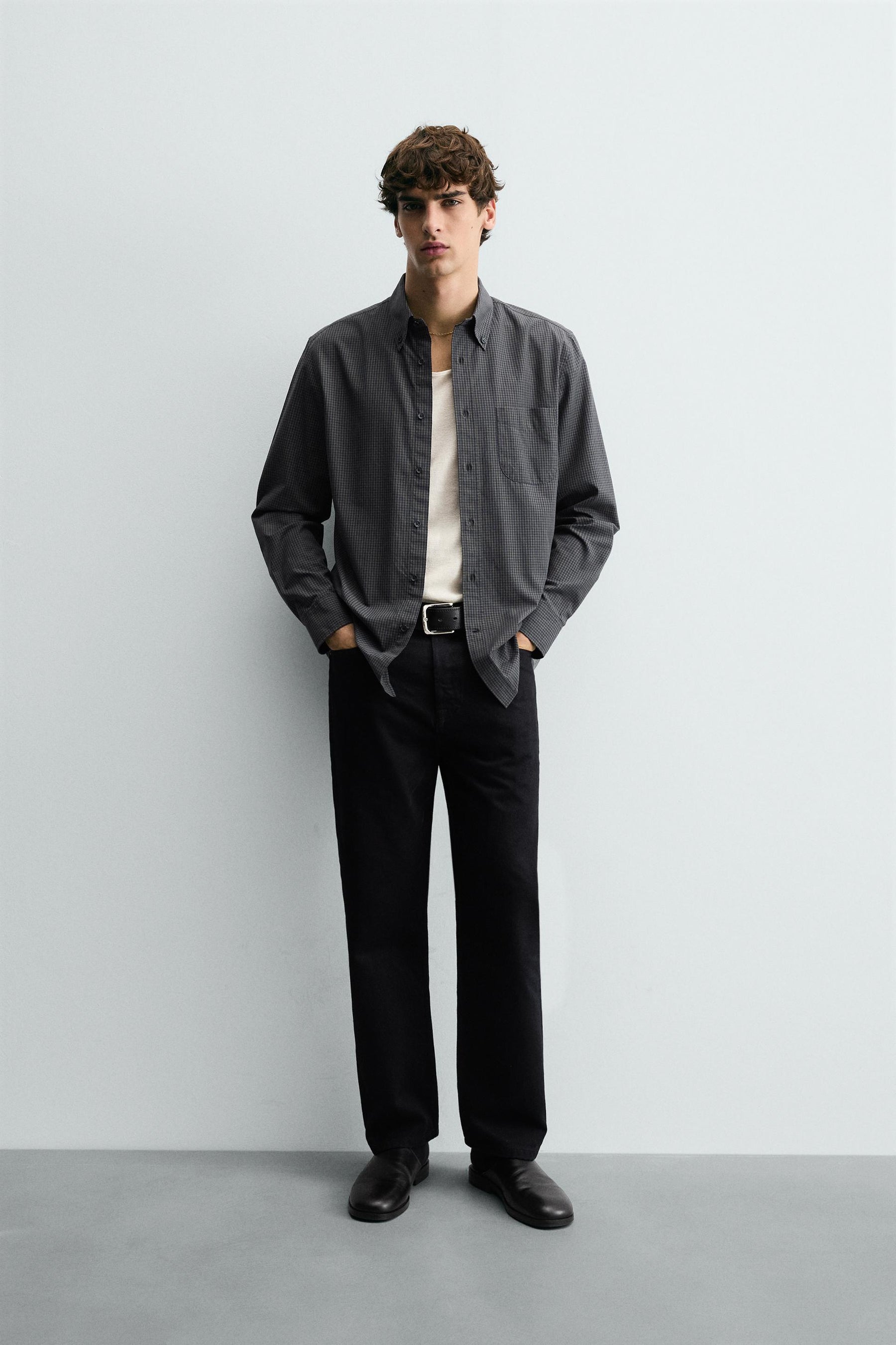 TEXTURED CHECK SHIRT - Image 1