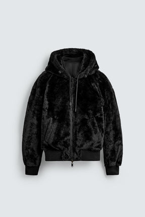 Reversible Faux Fur Bomber