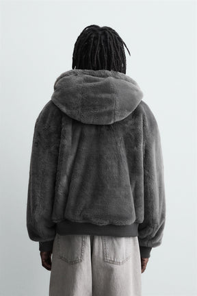 Reversible Faux Leather Bomber