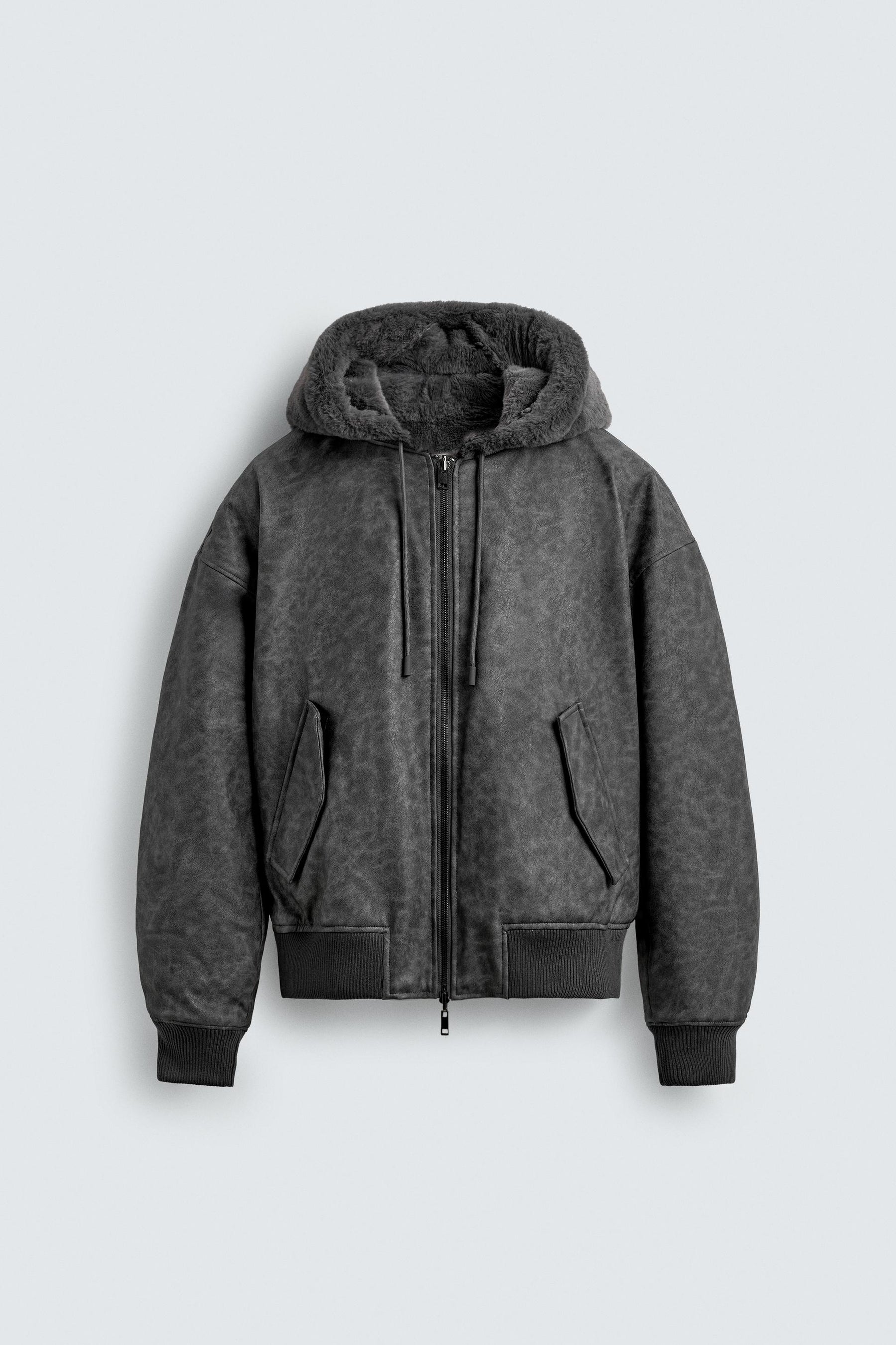 Reversible Faux Leather Bomber