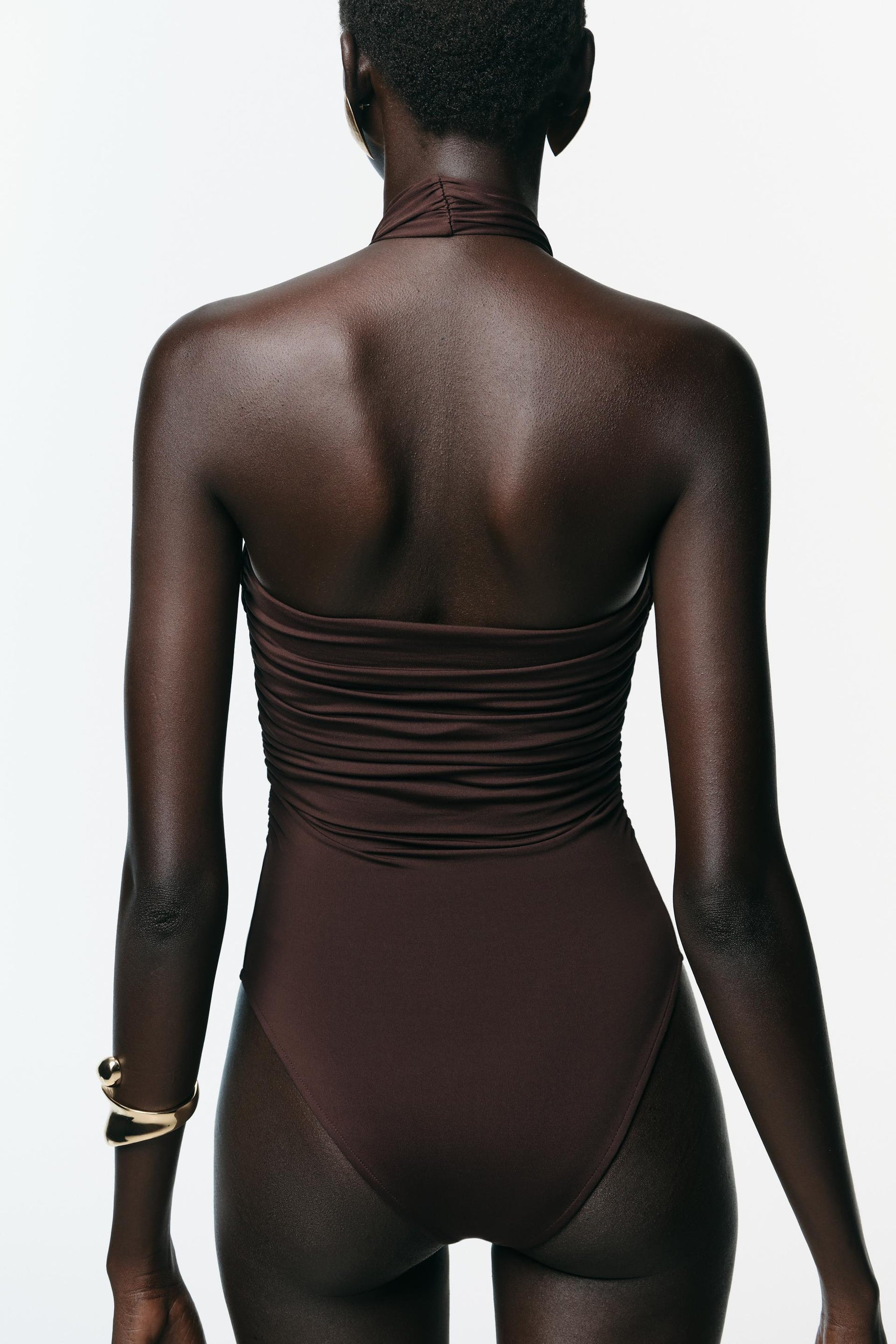 Halter Bodysuit with Metal