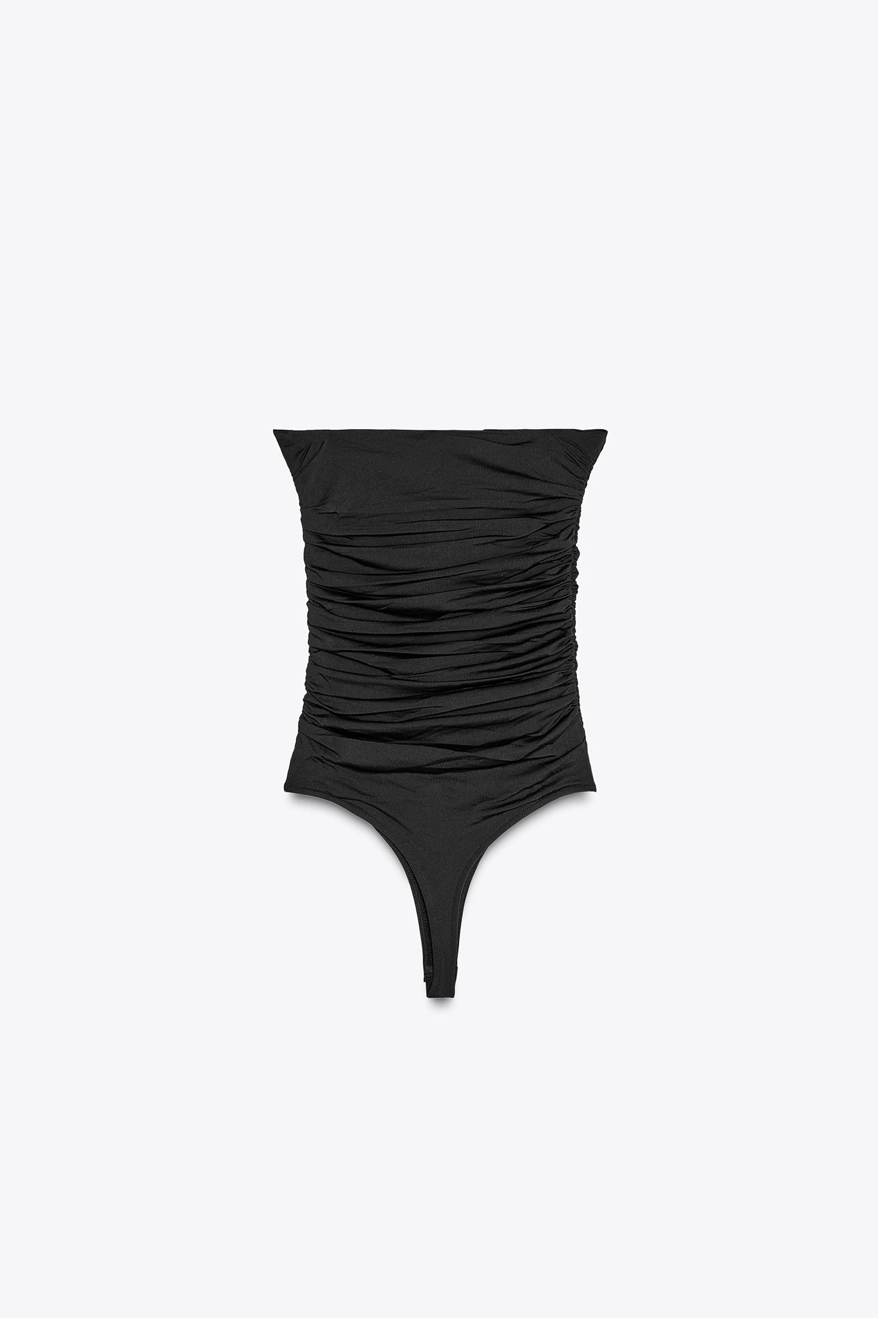 Ruffled Polyamide Bodysuit