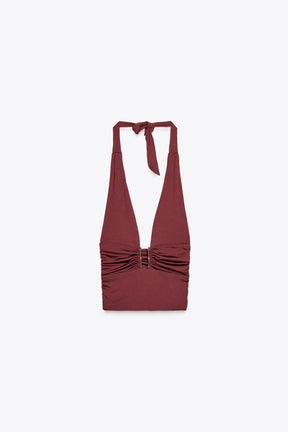Draped Halter Top