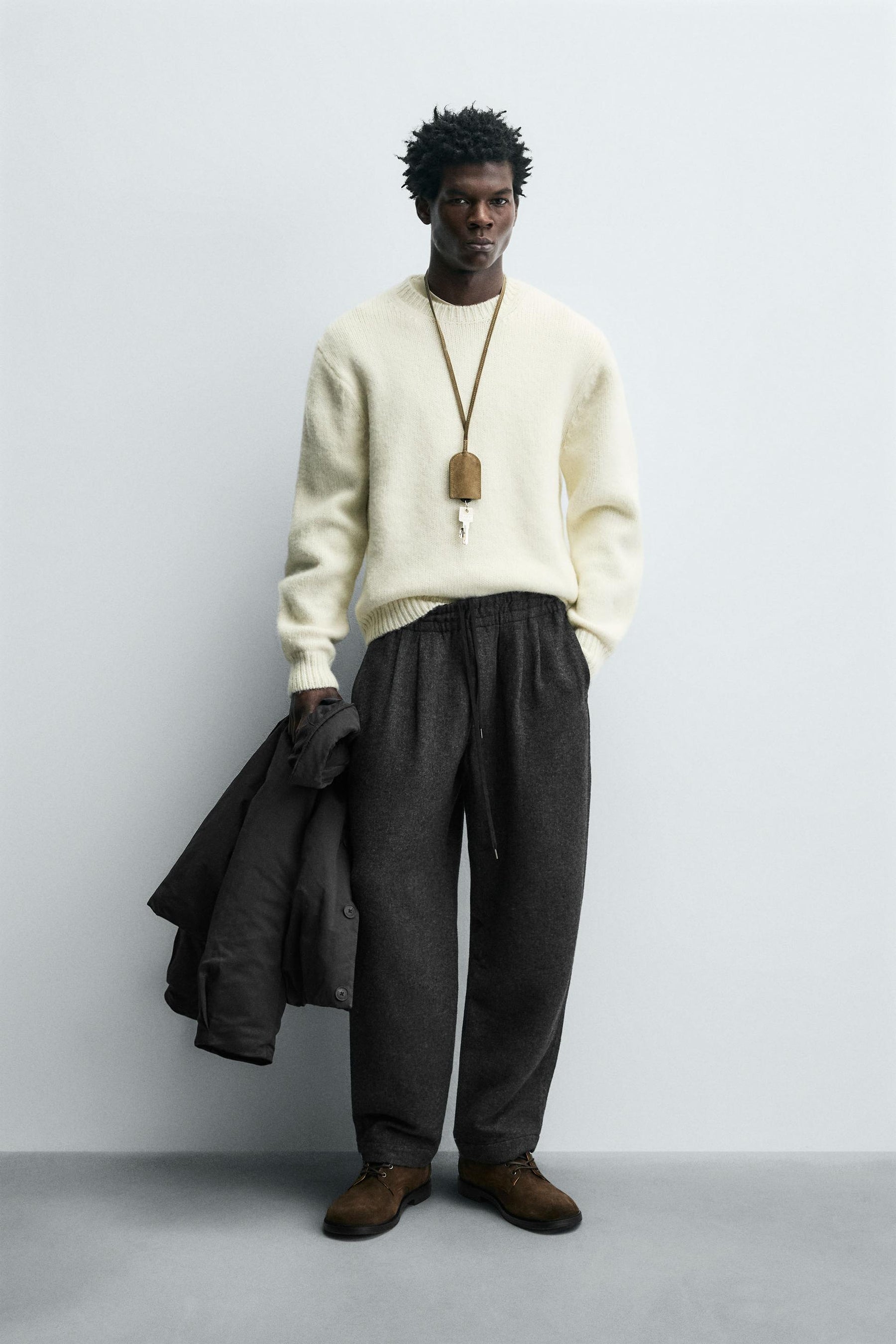 PLEATED TROUSERS WITH WOOL - Image 1