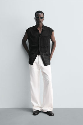 SEMI-SHEER SHIRT WITH POCKETS - Image 1