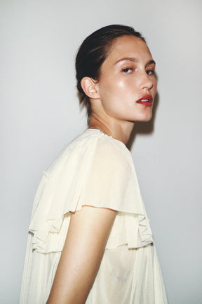 EMBROIDERED FLOWING BLOUSE