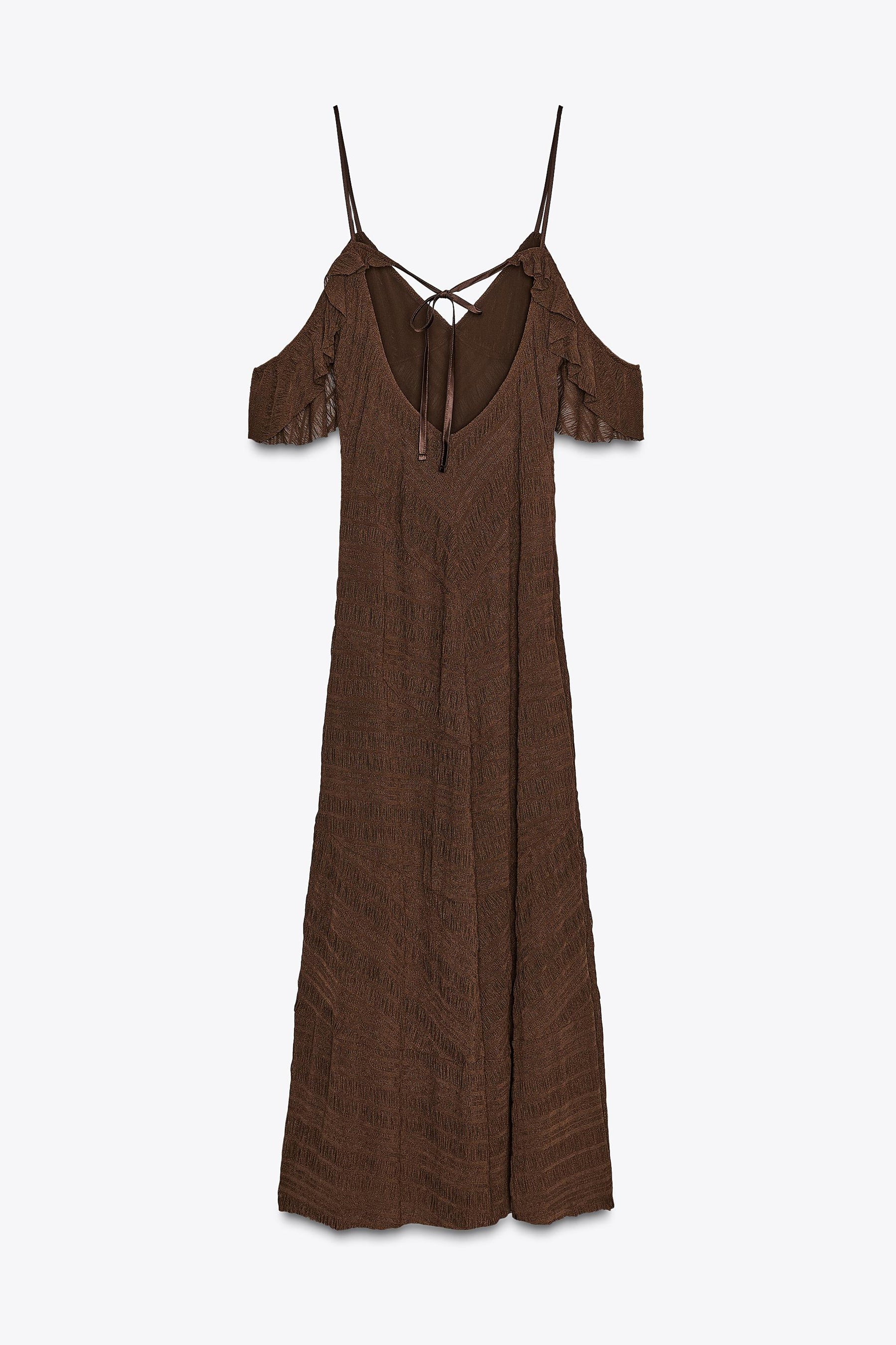 TEXTURED MIDI DRESS - Image 9