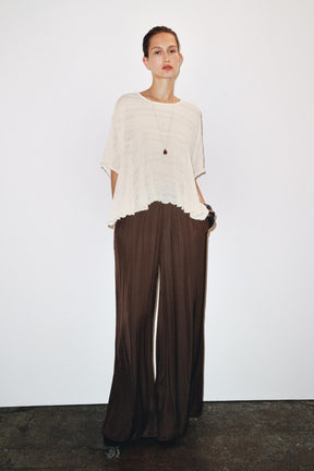 Textured Asymmetric Cape Blouse