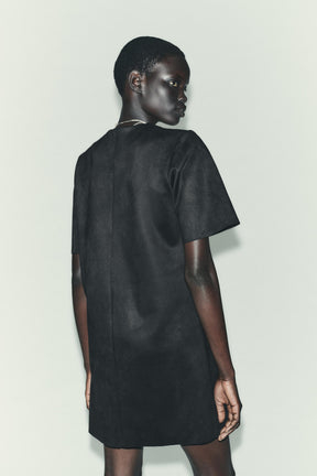 STUDDED FAUX SUEDE DRESS - Image 3