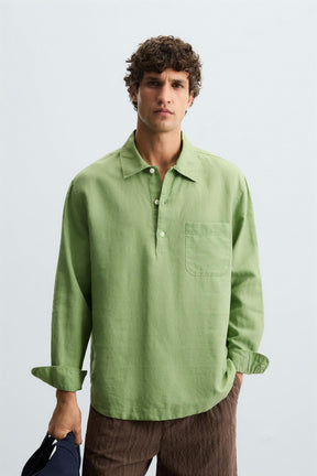 LINEN/COTTON POLO SHIRT - Image 2