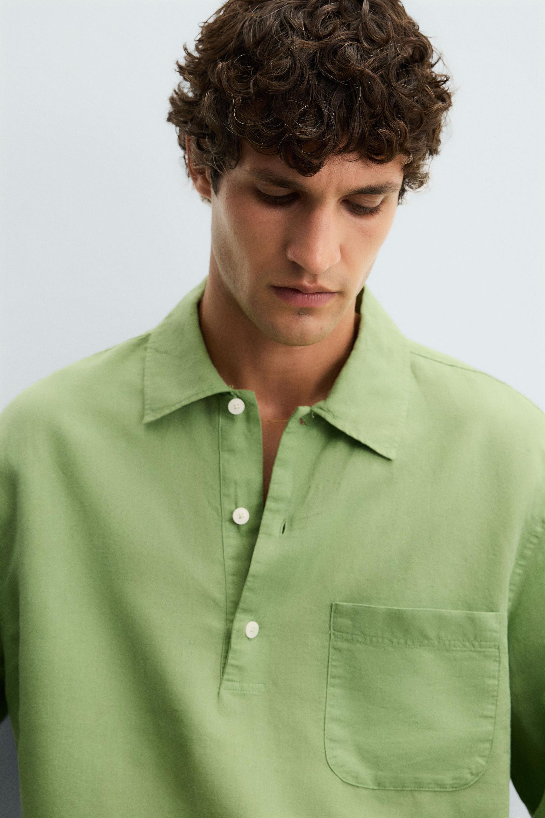 LINEN/COTTON POLO SHIRT - Image 6